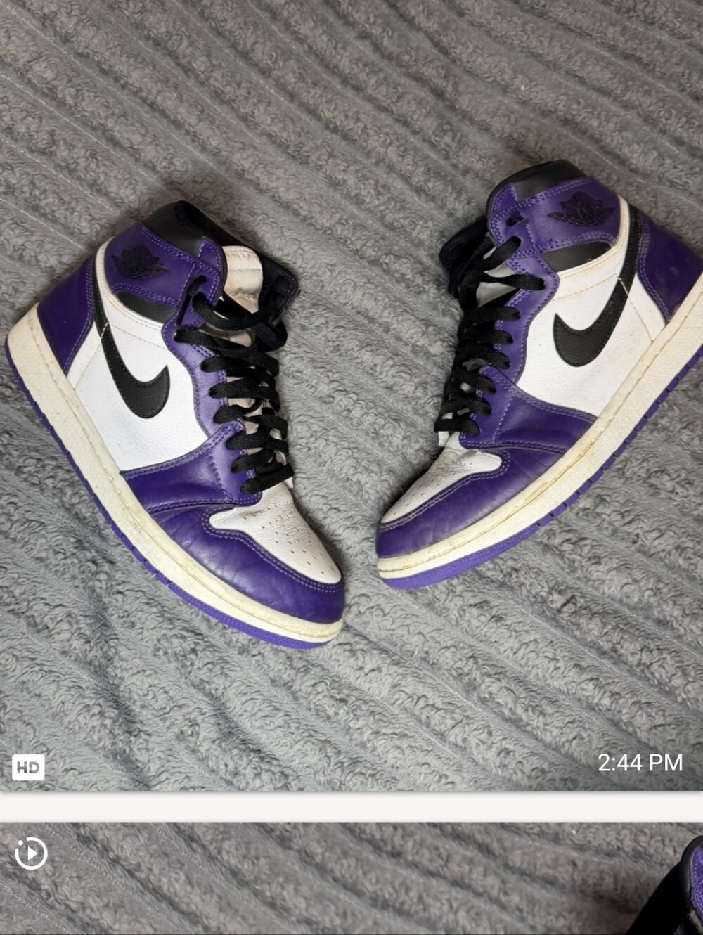 Nike Air Jordan 1 Retro High OG Court Purple 2.0 - Size 10 Men's (555088-500)